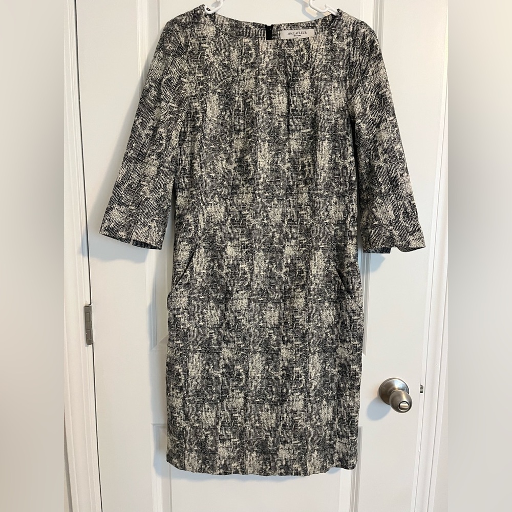 MM LaFleur black and white dress size 10